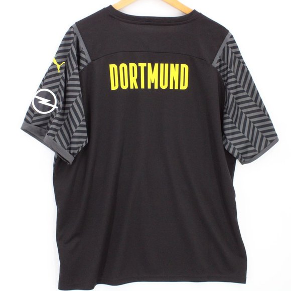 PUMA X Borussia Dortmund Jersey 2021-22 Mens Black Authentic Away Soccer 2XL - Picture 8 of 10